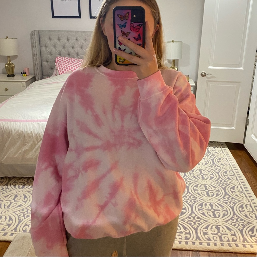 Light Pink Tie Dye Crewneck - Picture 5 of 5